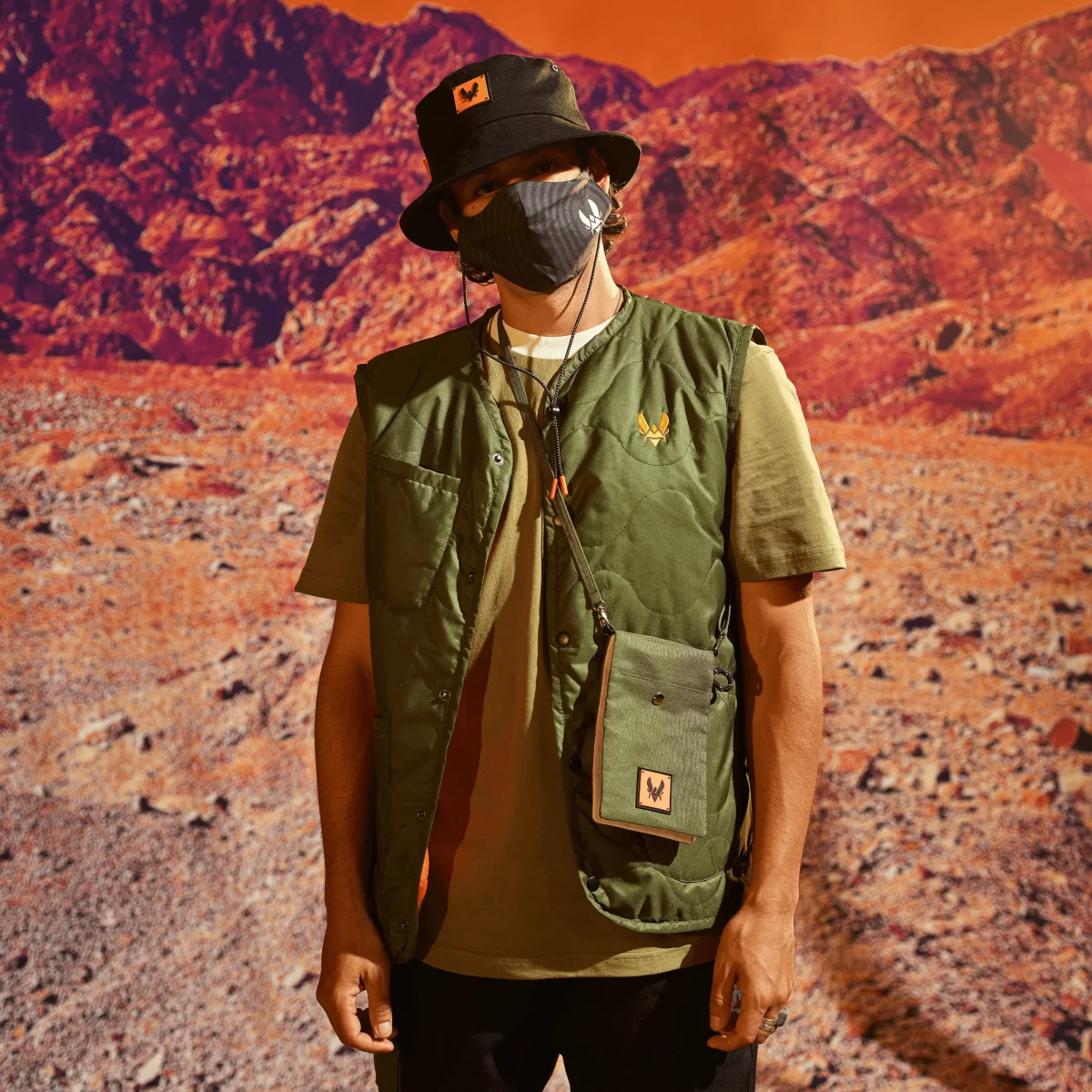 Veste sans manches Bee verte – Image 5